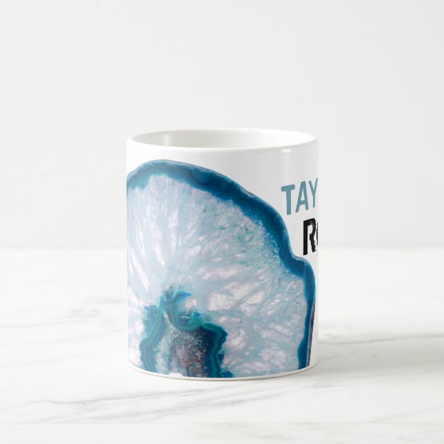 Caneca De Café *~* Personalizar NOME ROCKS Agate de Pedra Lapidar (Centro)
