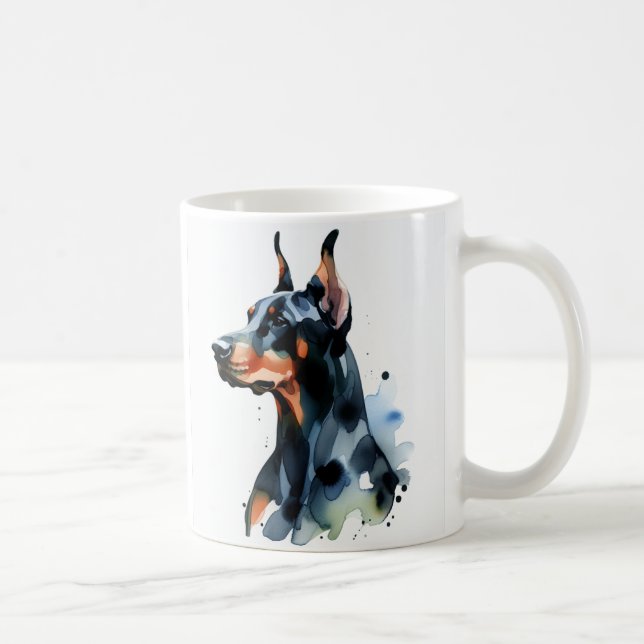 Caneca De Café Personalizar o Doberman Pincher Cute (Direita)