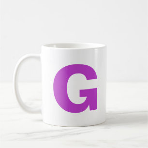 Caneca De Café Personalizar o Monograma Inicial Roxo do Script Mo