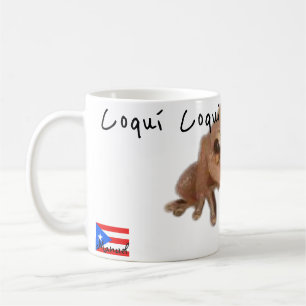 Caneca De Café Personalizar o nome Coqui Puerto Rico Flag