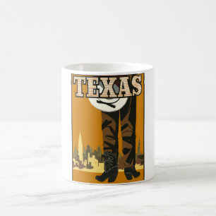 Caneca De Café Personalizar o Poster do Vintage Texas