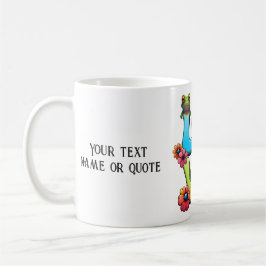 Caneca De Café Personalizar o sapo Hippie Boho Peace Groovy