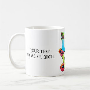 Caneca De Café Personalizar o sapo Hippie Boho Peace Groovy