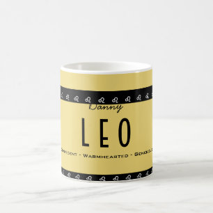 Caneca De Café Personalizar o Zodíaco de Aniversário do LEO com