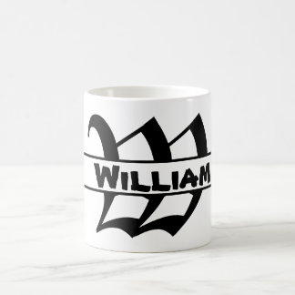 Caneca De Café Personalizar ornamento da Carta de Nome