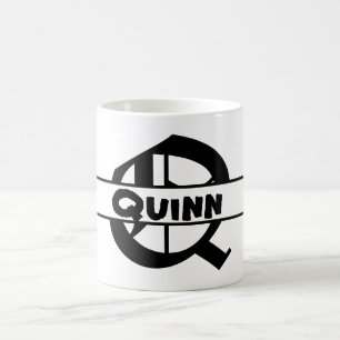 Caneca De Café Personalizar ornamento da Carta de Nome