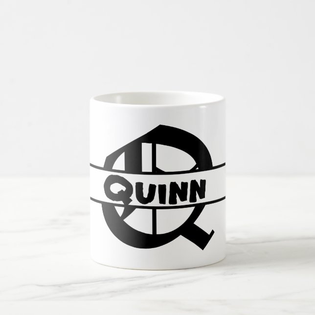 Caneca De Café Personalizar ornamento da Carta de Nome (Centro)