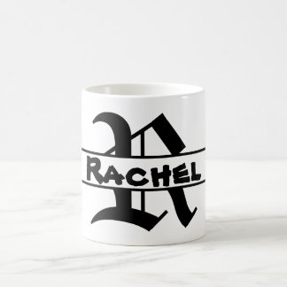 Caneca De Café Personalizar ornamento da Carta de Nome