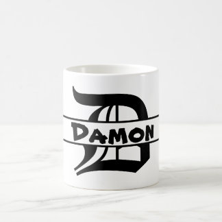 Caneca De Café Personalizar ornamento da Carta de Nome