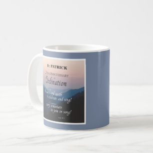 Caneca De Café Personalizar Parabéns de Ordenação de Aniversá
