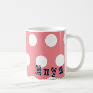 Caneca De Café Personalizar pelo nome Polka Mug