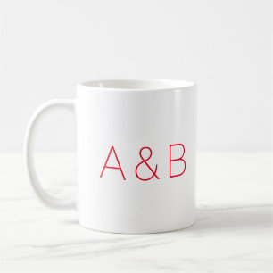 Caneca De Café Personalizar, personalizar o monograma inicial do 