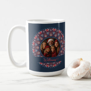 Caneca De Café Personalizar Retrato da Família Russet Natal Manda