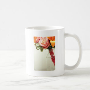 Caneca De Café Personalizar rosa cor-de-rosa do flores para casam