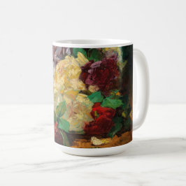 Caneca De Café Personalizar Rosas Vintage em francês Georges Jean
