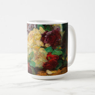Caneca De Café Personalizar Rosas Vintage em francês Georges Jean