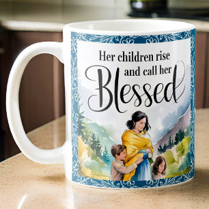 Caneca De Café Personalizar Seus Filhos Levanta Mulheres Cristãs