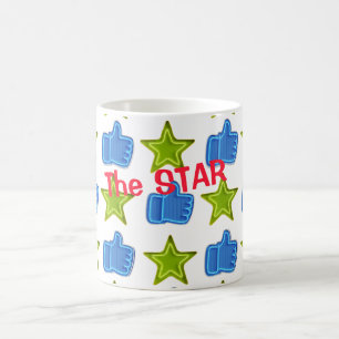 Caneca De Café Personalizar Sinal Estrela e Semelhante