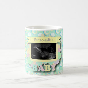 Caneca De Café Personalizar Sonograma Baby Keepsael
