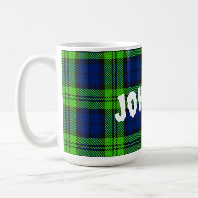 Caneca De Café Personalizar Xadrez do Blackwatch Tartan (Esquerda)