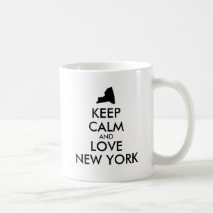 Caneca De Café Personalizável MANTENHA A CALMA e AME NOVA YORK
