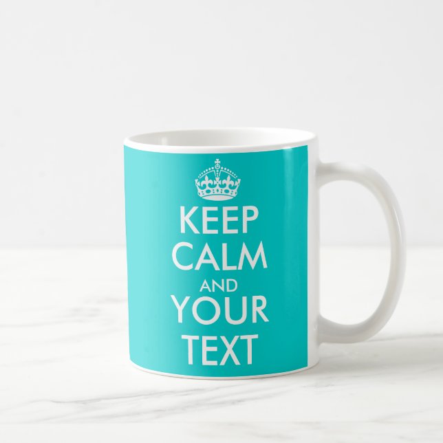 Caneca De Café Personalizável Mantenha o Calm Mug com cores perso (Direita)