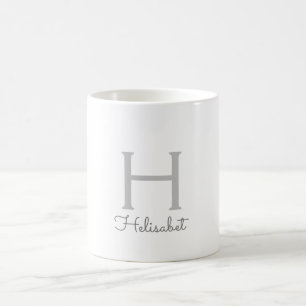 Caneca De Café Personalizável - Nome da família monograma -