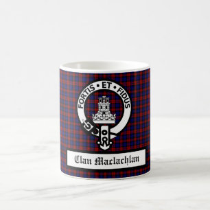 Caneca De Café Personalizável para Clan Machlachlan Crest e Tart