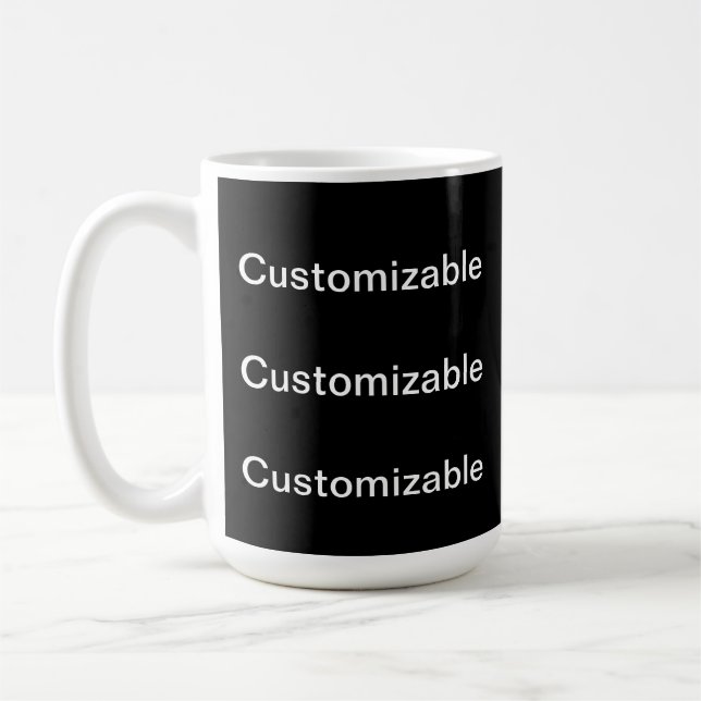 Caneca De Café PERSONALIZÁVEL preto (Esquerda)