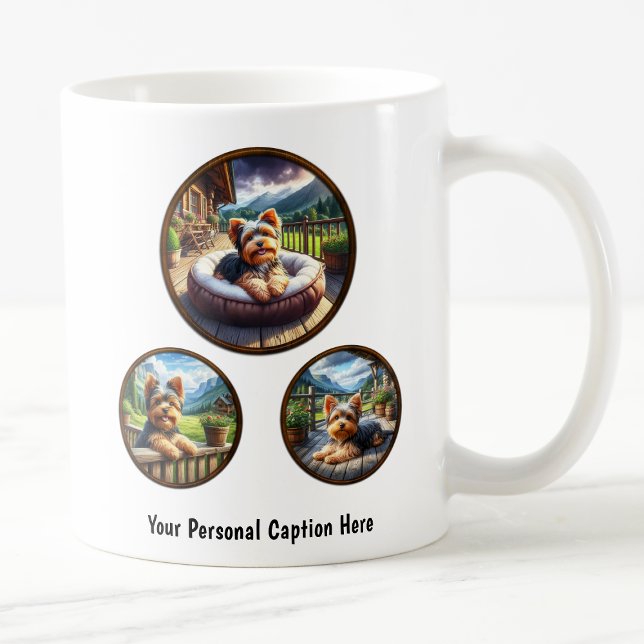 Caneca De Café Personalizável Yorkshire Terrier Puppy (Criador carregado)