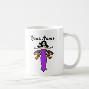 Caneca De Café Personalize a fada conhecida da libélula do cabel
