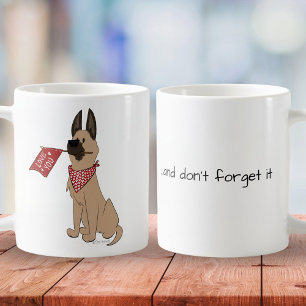 Caneca De Café Personalize Amor Você Cachorro Fofo Cartoon Branco