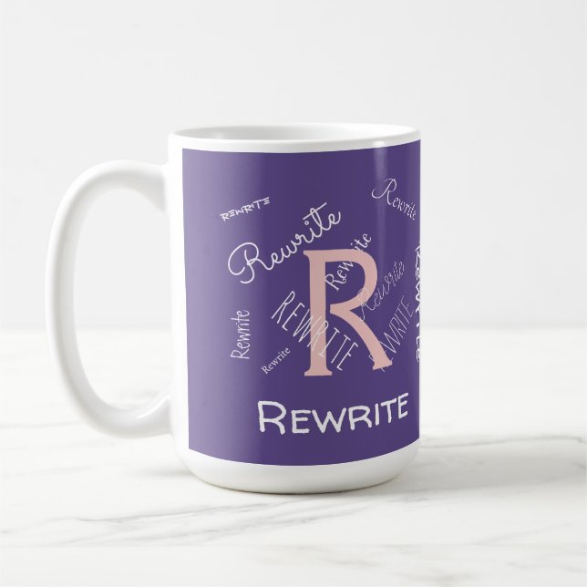 Caneca De Café Personalize este modelo, MONOGRAM, FAMÍLIA, NOME, (Esquerda)