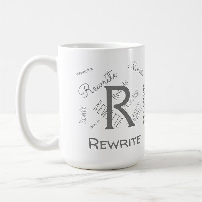 Caneca De Café Personalize este modelo, MONOGRAM, FAMÍLIA, NOME, (Esquerda)