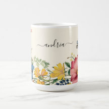 Personalize o nome do script preto, Vintage Wildfl