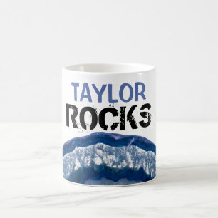Caneca De Café *~* Personalize o NOME ROCKS Crystal Geode Agate