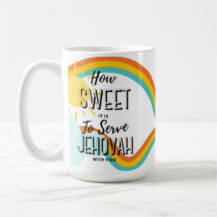 Caneca De Café Personalize o quão doce é para servir Jeová com vo