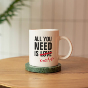 Caneca De Café Personalize O Que Você Precisa É De Amor Engraçado
