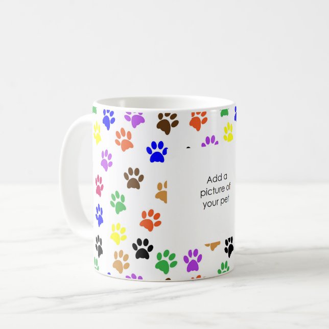 Caneca De Café Personalize O Seu Próprio Pet Picture Pw Pw Pw Pri (Frente Esquerda)