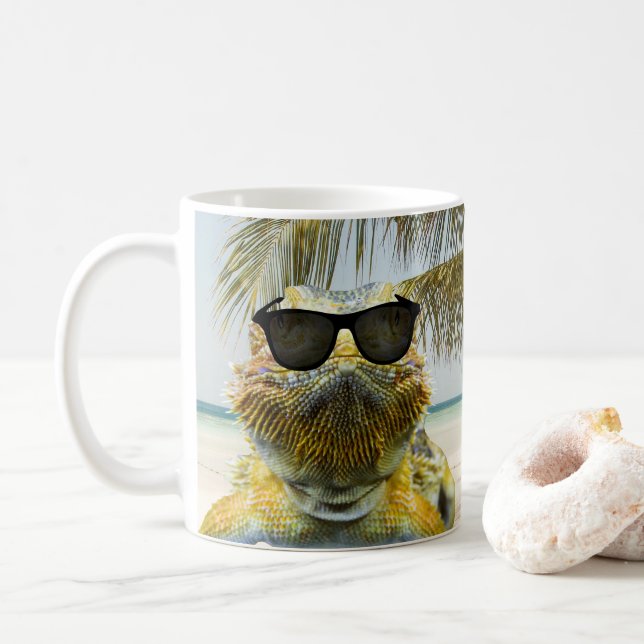 Caneca De Café Personalize o Summer Beach Fund (Com Donut)