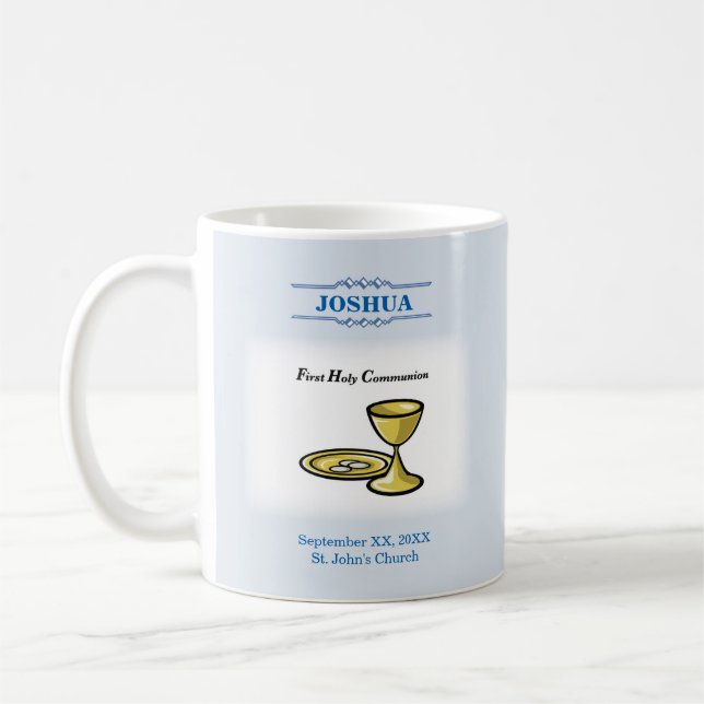 Caneca De Café Personalize, Primeira Comunhão Corpo e Sangue (Esquerda)