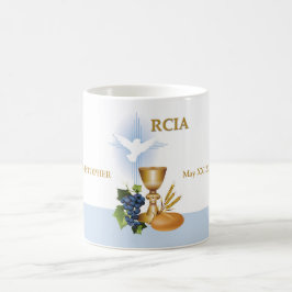 Caneca De Café Personalize, RCIA Parabéns Sacramento Católico