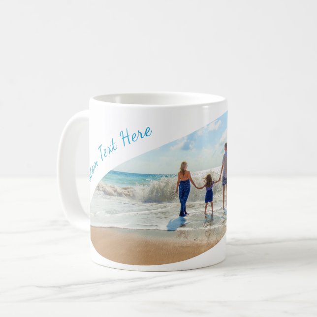 Caneca De Café Personalize seu arquivo fotográfico com nome de te (Frente Esquerda)