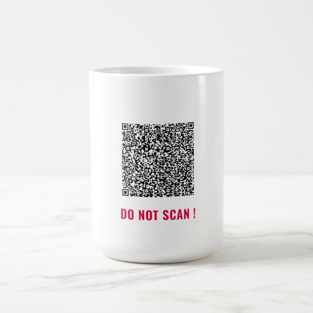Caneca De Café Personalize seu código QR Informações de verificaç (Centro)
