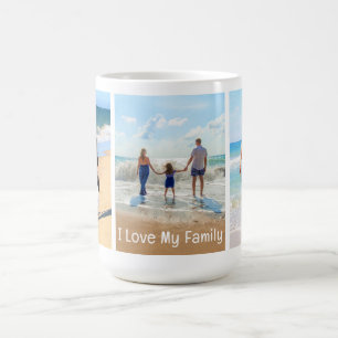 Caneca De Café Personalize seu grupo de imagens da família com te