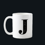 Caneca De Café Personalize seu nome Comece com a letra J<br><div class="desc">Esta caneca de café Personaliza seu nome Comece com J.</div>