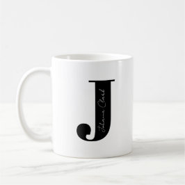 Caneca De Café Personalize seu nome Comece com a letra J