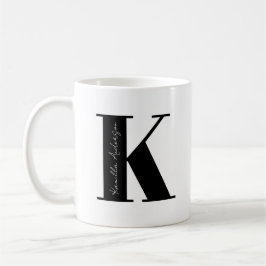 Caneca De Café Personalize seu nome Comece com a letra K