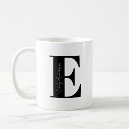 Caneca De Café Personalize seu nome Comece com E