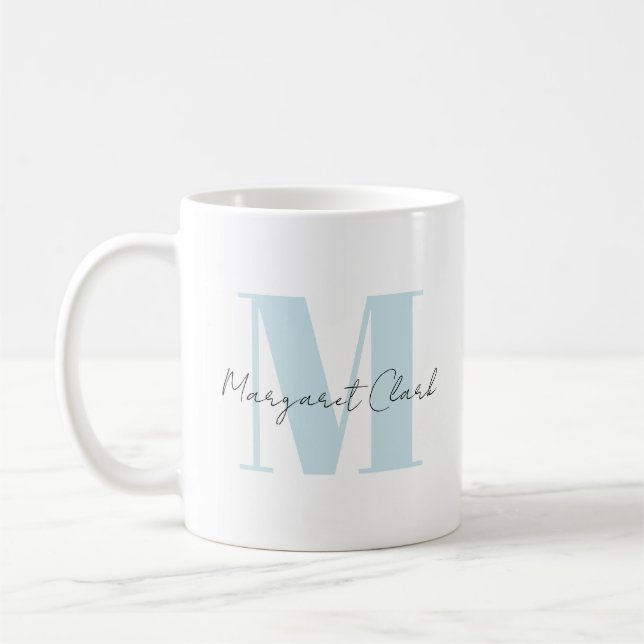 Caneca De Café Personalize seu nome inicial com caligrafia (Esquerda)